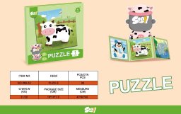 Bino Magnetyczne Puzzle Zwierzęta + Książeczka EDUKAMP
