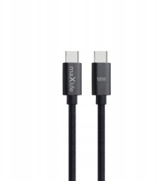 Maxlife kabel MXUC-12 USB-C - USB-C 1,0 m 100W czarny