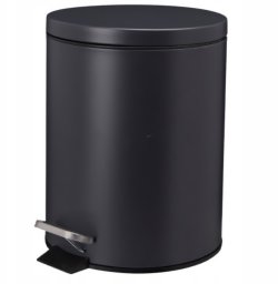 Kosz na śmieci NONI metalowy z pokrywą, 5 l