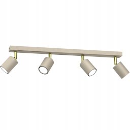Lampa sufitowa Luminex Striper 4598 listwa plafon lampa sufitowa 4x8W GU10 beżowy/złoty