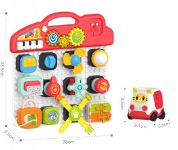 Tablica sensoryczna muzyczna z klockami