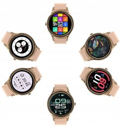Forever smartwatch ForeVive 3 SB-340 złoty z głośnikiem bluetooth 3W
