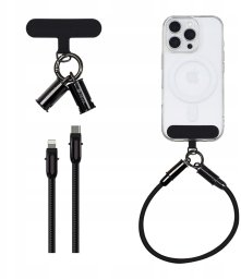 Kabel USB Devia Devia kabel uniwersalna smycz 2w1 PD USB-C - Lightning 0,3 m 27W czarny