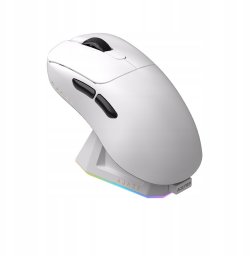 Mysz gamingowa bezprzewodowa Ajazz AJ179PRO -3 Mod-White-Pixart 3395-8K Charging Dock
