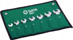 SATA ZESTAW KLUCZY PŁASKO-OCZKOWYCH KRÓTKICH Z GRZECHOTKĄ 7szy.