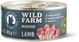 WILD FARM Mousse Lamb 85g - bezzbożowy mus dla kota