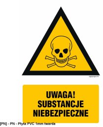 JA017 - Uwaga substancje niebezpieczne 75x113
