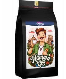 Kawa ziarnista Mamma Mia 1kg Świeżo Palona - 100% Arabica - Italy Blend