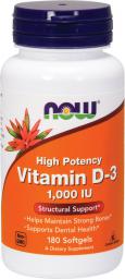 NOW Foods Vitamin D-3 1000 IU 180 kaps.