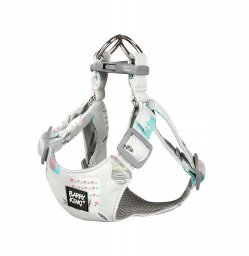 Szelki, dla psa, małe rasy, szare, S, ob.szyi 26-33cm/ob.klatki 30-43cm