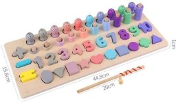 Magnetyczna układanka Montessori pastelowa