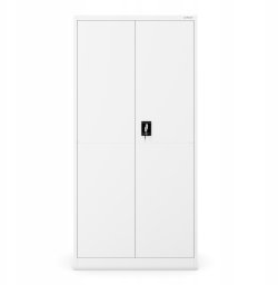 Szafa gospodarcza metalowa DAWID, 900 x 1850 x 400 mm, Smart: biała
