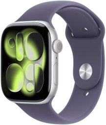 Smartwatch Apple Watch 11 GPS 42mm Silver Alu Sport Band M/L Fioletowy  (MEU74MP/A)
