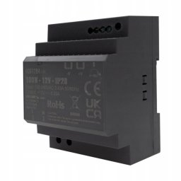 Zasilacz na szynę DIN premium Eco Light EC61284 12V 100W 220-240V AC 12V DC obudowa plastikowa IP20