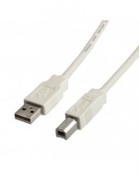 Kabel USB Secomp USB-A - USB-B 0.8 m Beżowy (S3101-400)