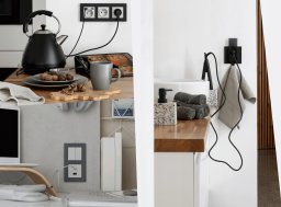 KONTAKT SIMON Kontroler sterujący bezprzewodowo innymi urządzeniami Simon GO Kontakt-Simon Simon 55 GO TEK1W.01/149 sterowany smartfonem [Wi-Fi] - max 30 akcji - CONTROL 230V (moduł) IP20 zacisk śrubowy czarny mat
