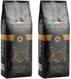 Kawa włoska ziarnista Venezia Supremo 100% Arabika 2x 1kg