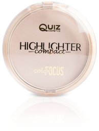 Quiz Cosmetics Quiz Cosmetics Color Focus Highlighter Powder puder rozświetlający wzbogacony witaminą E N01 Pink 10g