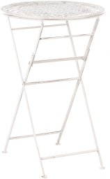 Stolik ogrodowy barowy TRIESTE 60 cm 60 cm Metal Jasnobeżowy