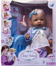 Lalka bobas z zestawem akcesoriów - pije i siusia