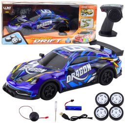 LeanToys Auto Sportowe Zdalnie Sterowane RC Podświetlana Karoseria Drift Niebieski LEAN Toys