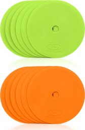 SMJ sport Płaskie znaczniki pola - okrągłe 15 cm - 6x zielony 6x pomarańczowy SMJ sport ZPO-OG