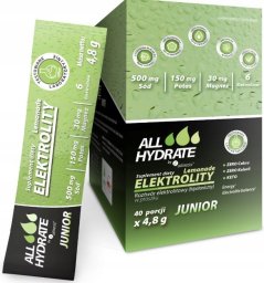 Aliness ALLHydrate, Elektrolity STICK JUNIOR Lemonade 4,8g x 40 saszetek one size