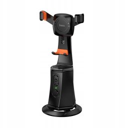 Uchwyt na telefon Hoco obrotowy 360 stopni z automatycznym śledzeniem twarzy K26 czarny