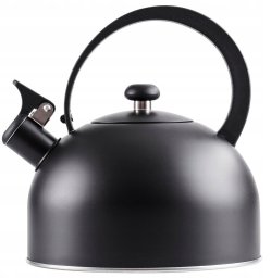 Czajnik z gwizdkiem stalowy czarny 3 l