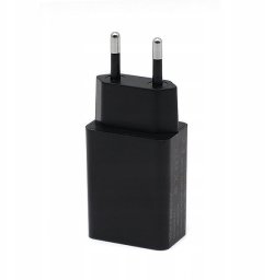 Denmen Ładowarka sieciowa USB + kabel USB - Typ-C 2.4A 12W Czarny DC01TB