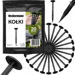 Heckermann Kołki szpilki do agrotkaniny 16cm Czarne - paczka 20 szt