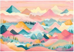 Fototapeta Winylowa Góry Chmury Dla Dzieci 416x254