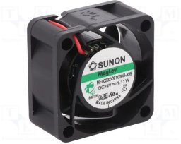 Wentylator Sunon Sunon MF40202VX-1000U-A99 Aksial ventilator 24 V/DC 18.34 m³/h (L x B x H) 20 x 40 x 40 mm