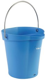 Food bucket, Vikan, 6 l, blue, PP/stainless steel, with pouring spout