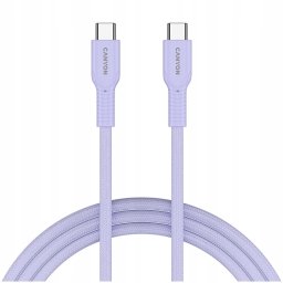 Kabel USB Canyon USB-C - USB-C 1 m Fioletowy (CND-CCAP60AB10PU)