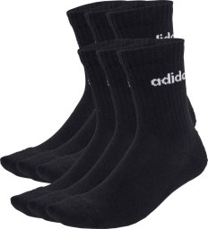 Adidas Skarpety adidas Linear Crew Socks Cushioned 6 Pair Pack czarne JL6094 43-45
