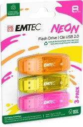 USB2.0 C410 8GB Neon 3 pcs
