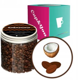 Kawa aromatyzowana o smaku KOKOSOWYM ziarnista ARABICA Cup&You 200g na prezent upominek dla kobiety mężczyzny faceta mamy taty żony męża