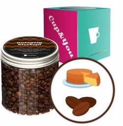 Kawa aromatyzowana smakowa ziarnista PUSZYSTY BISZKOPT ARABICA Cup&You 200g na prezent upominek dla kobiety mężczyzny faceta mamy taty żony męża