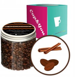 Kawa aromatyzowana o smaku CYNAMONOWYM ziarnista ARABICA PREMIUM 200g na prezent upominek dla kobiety mężczyzny faceta mamy taty żony męża