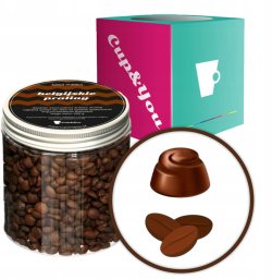 Kawa aromatyzowana ziarnista smak BELGIJSKIE PRALINY ARABICA Cup&You 200g na prezent upominek dla kobiety mężczyzny faceta mamy taty żony męża