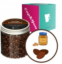 Kawa aromatyzowana ziarnista smak MASŁO ORZECHOWE ARABICA Cup&You 200g na prezent upominek dla kobiety mężczyzny faceta mamy taty żony męża