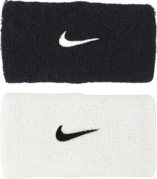 Nike Frotki na rękę Nike Swoosh Wristbands 2 szt. biało-czarne N1012406036OS