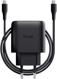 Ladetajs Trust Maxo 45W Black USB-C + 2m USB-C Cable Black 8713439257229 25722 (8713439257229)