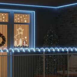 vidaXL Lina świetlna z 2400 diodami LED Zimna Biała 100 m PVC