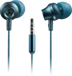 CANYON Stereo earphones with microphone metallic shell 1.2M blue-green CNS-CEP3BG (5291485002879)