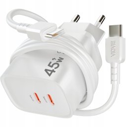 SZYBKA Ładowarka sieciowa USB TYP-C 3A PD 45W 3000mA KOSTKA + KABEL TYP-C