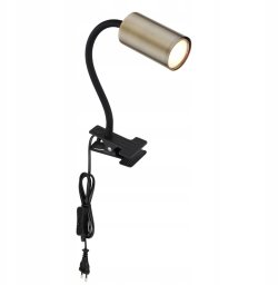 EDM Kryptinis sviestuvas GLOBO Robby, GU10, 1x25W, 230V, su jung. 1,5m laidas, metalinis, matines juodos