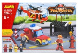 Klocki Jumei STRAŻ POŻARNA 326 elementów, 38 x 26 cm