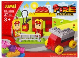 Klocki Jumei 3+ STRAŻ POŻARNA 27 elementów, 26x19cm